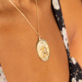 Large Leo Disc 14k Gold Zodiac Charm