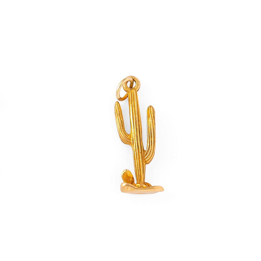 Cactus 14k Gold Charm