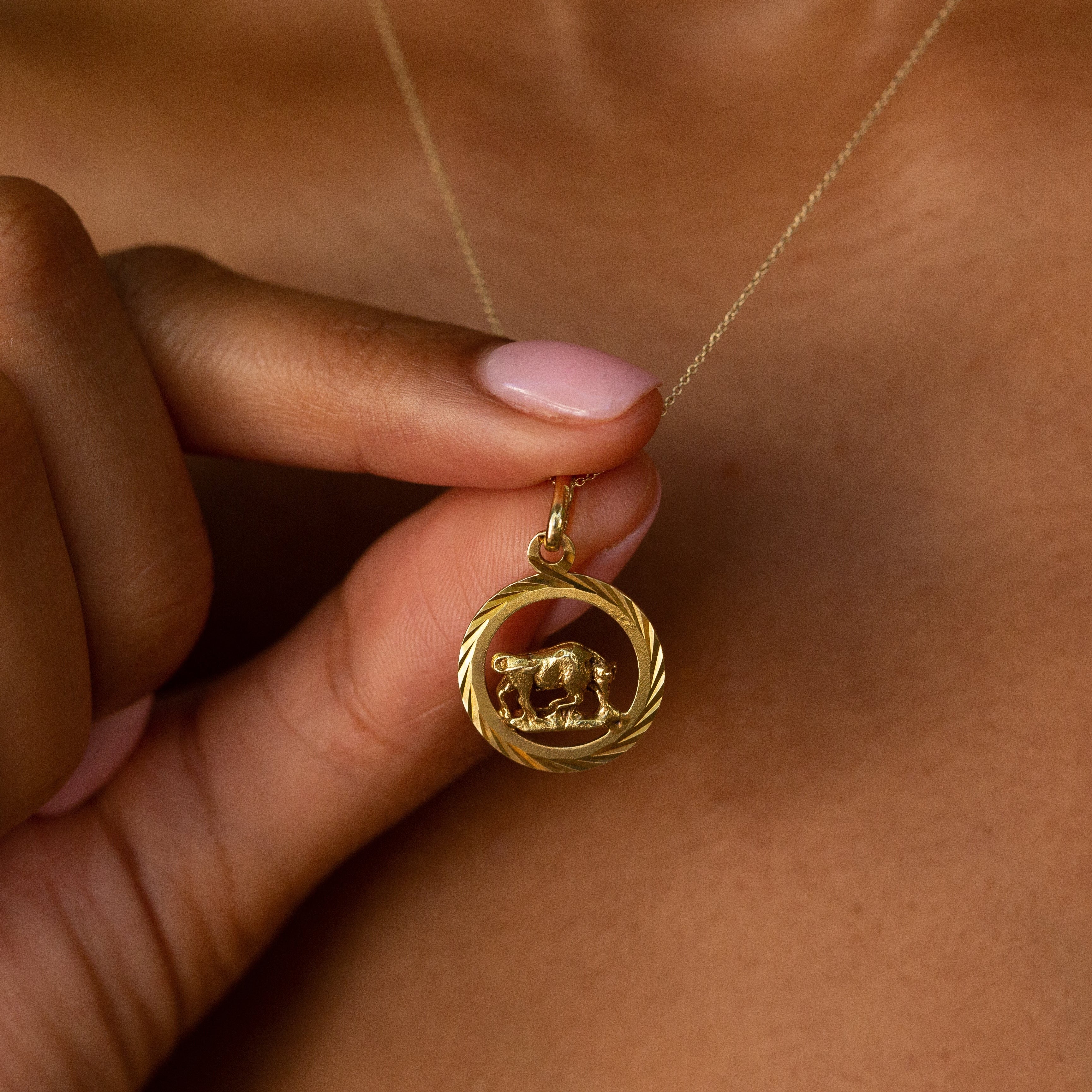 Taurus 14k Gold Zodiac Charm