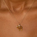 Enamel and 22K Gold Double Sided Camel Charm
