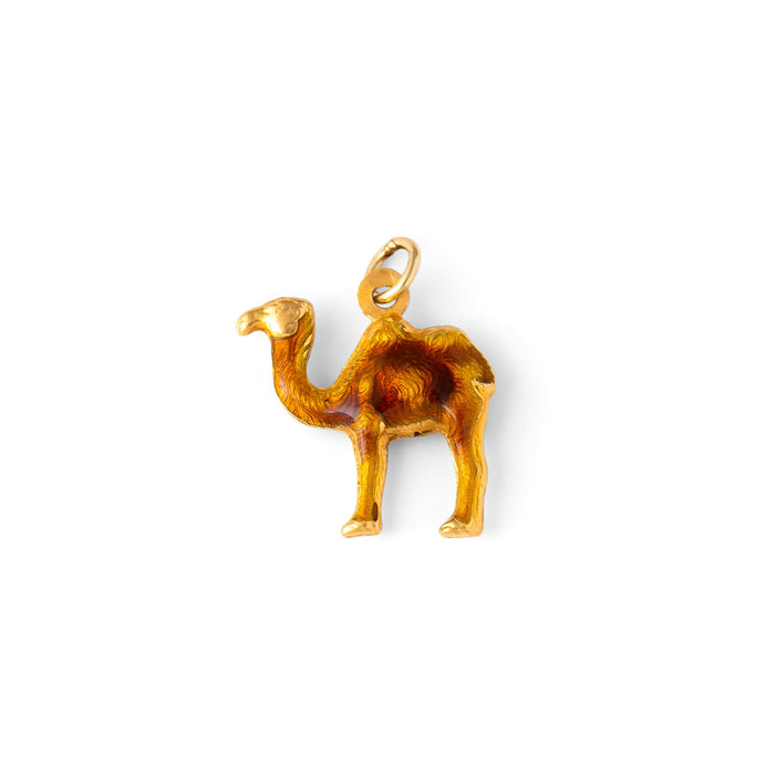 Enamel and 22K Gold Double Sided Camel Charm