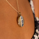 Victorian Enamel and 9k Gold Oval Locket