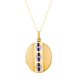 Victorian Enamel and 9k Gold Oval Locket