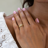 English Edwardian Old Mine Cut Diamond, Pearl, and 18k Gold Ring