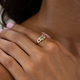 English Victorian Ruby, Pearl, Diamond, and 15k Gold Starburst Ring