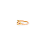 English Victorian Ruby, Pearl, Diamond, and 15k Gold Starburst Ring