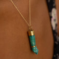 Amazonite and 18k Gold Figa Charm