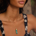 Amazonite and 18k Gold Figa Charm