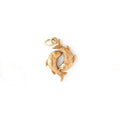 English Double Fish 9K Gold Pisces Zodiac Charm