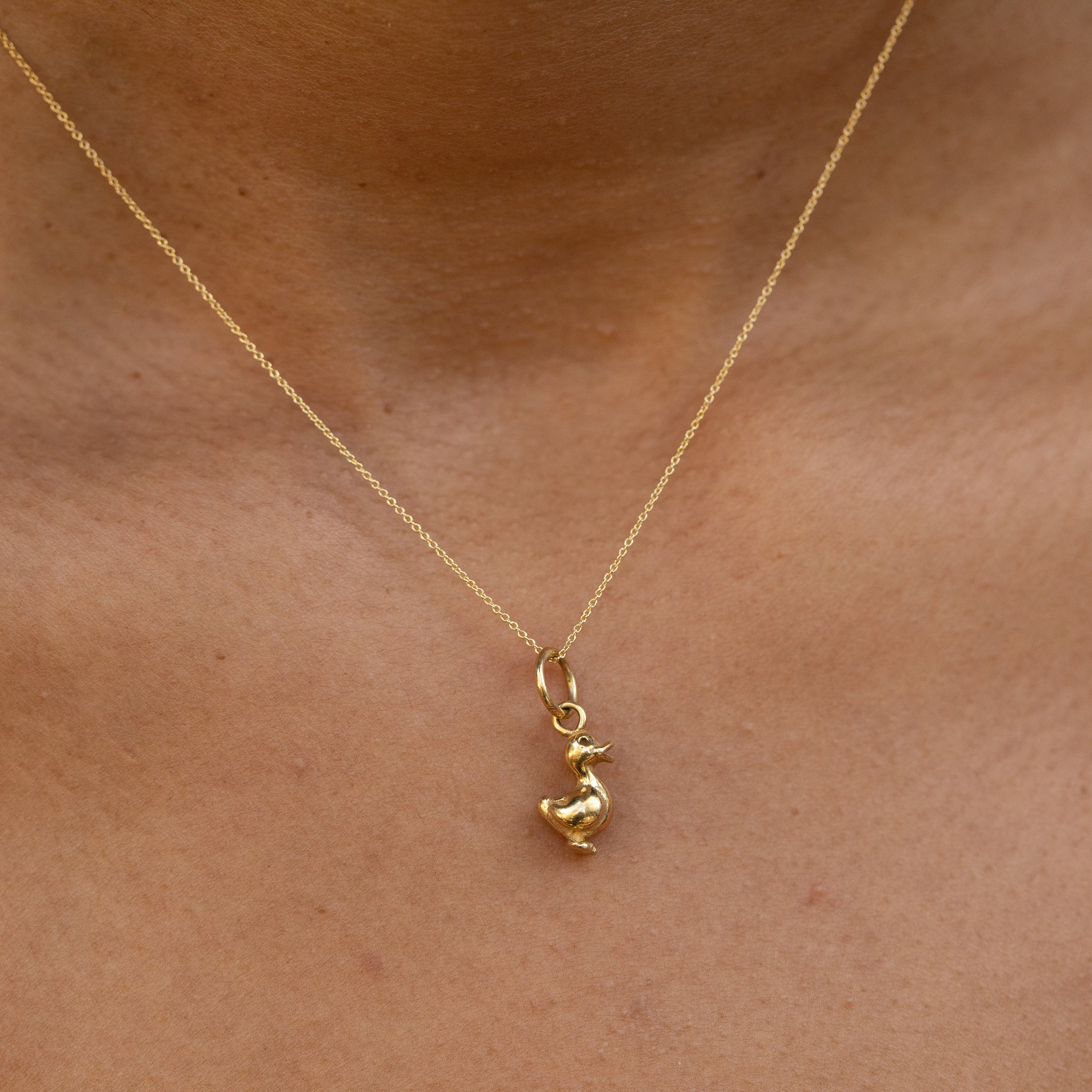 Duck 14k Gold Charm