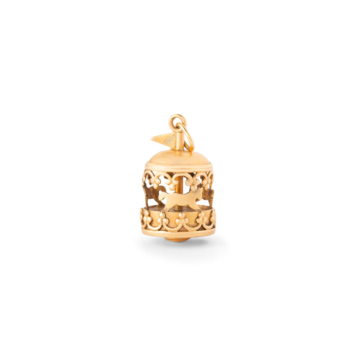 Movable Merry Go Round 14k Gold Charm