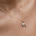 Heart And Key 14k Yellow Gold Charm