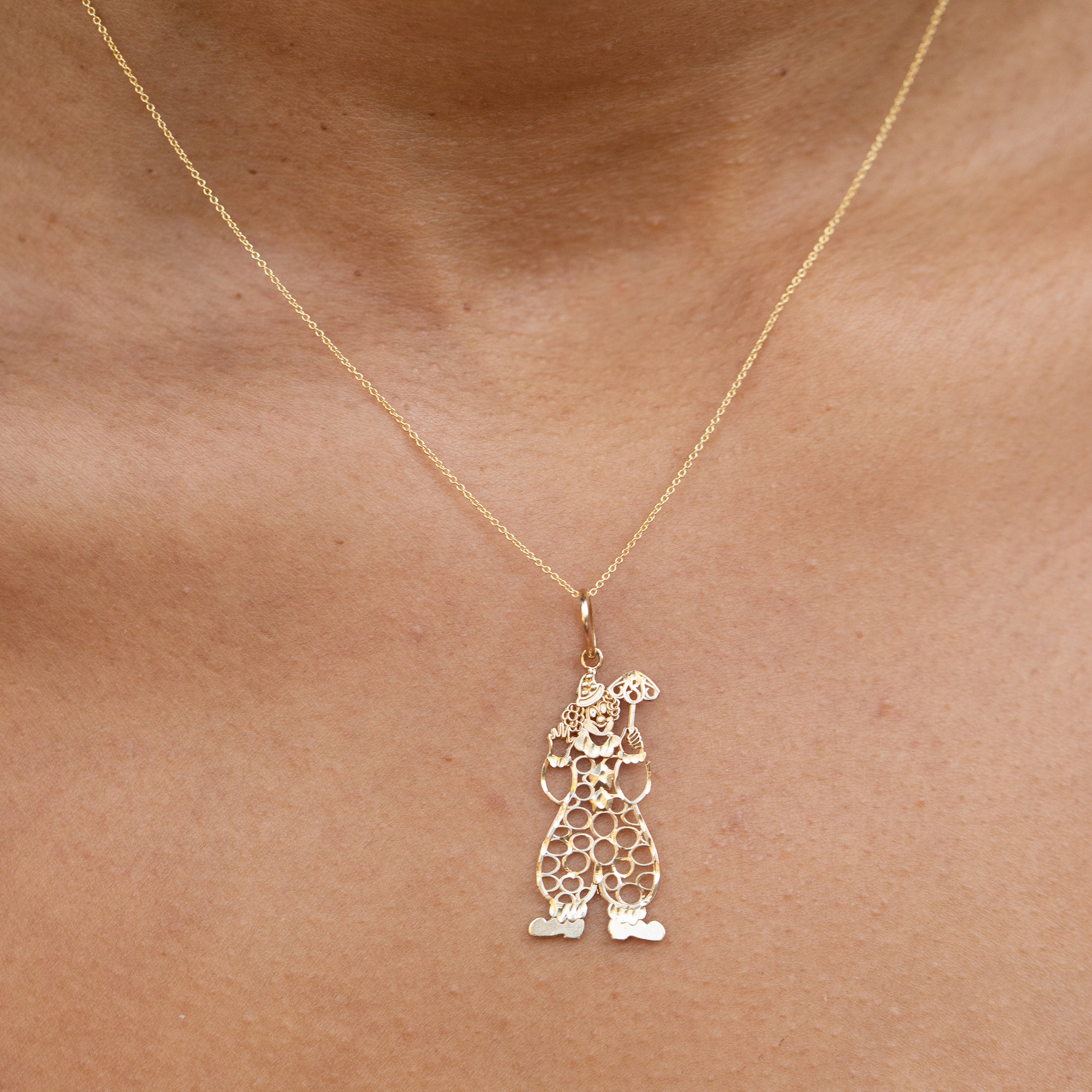 Clown 14K Gold Charm