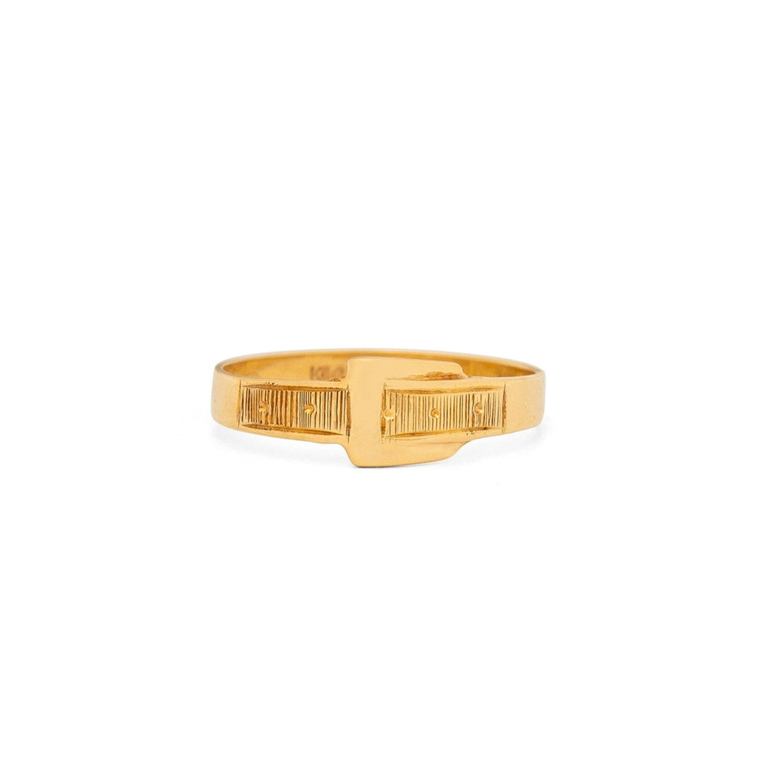 Victorian 14k Gold Buckle Ring