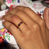 Ruby and 14K Gold Belcher Ring