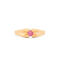 Ruby and 14K Gold Belcher Ring