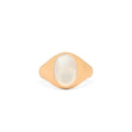 Moonstone and 10k Gold Signet Ring