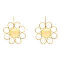 Large 14K Gold Flower Earrings
