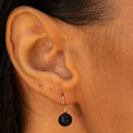 Victorian Carved Onyx and 14k Gold Dangle Earrings