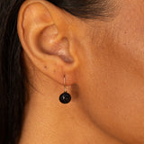 Victorian Carved Onyx and 14k Gold Dangle Earrings