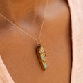 Art Deco 10k Gold and Enamel Sarcophagus Charm