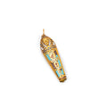 Art Deco 10k Gold and Enamel Sarcophagus Charm