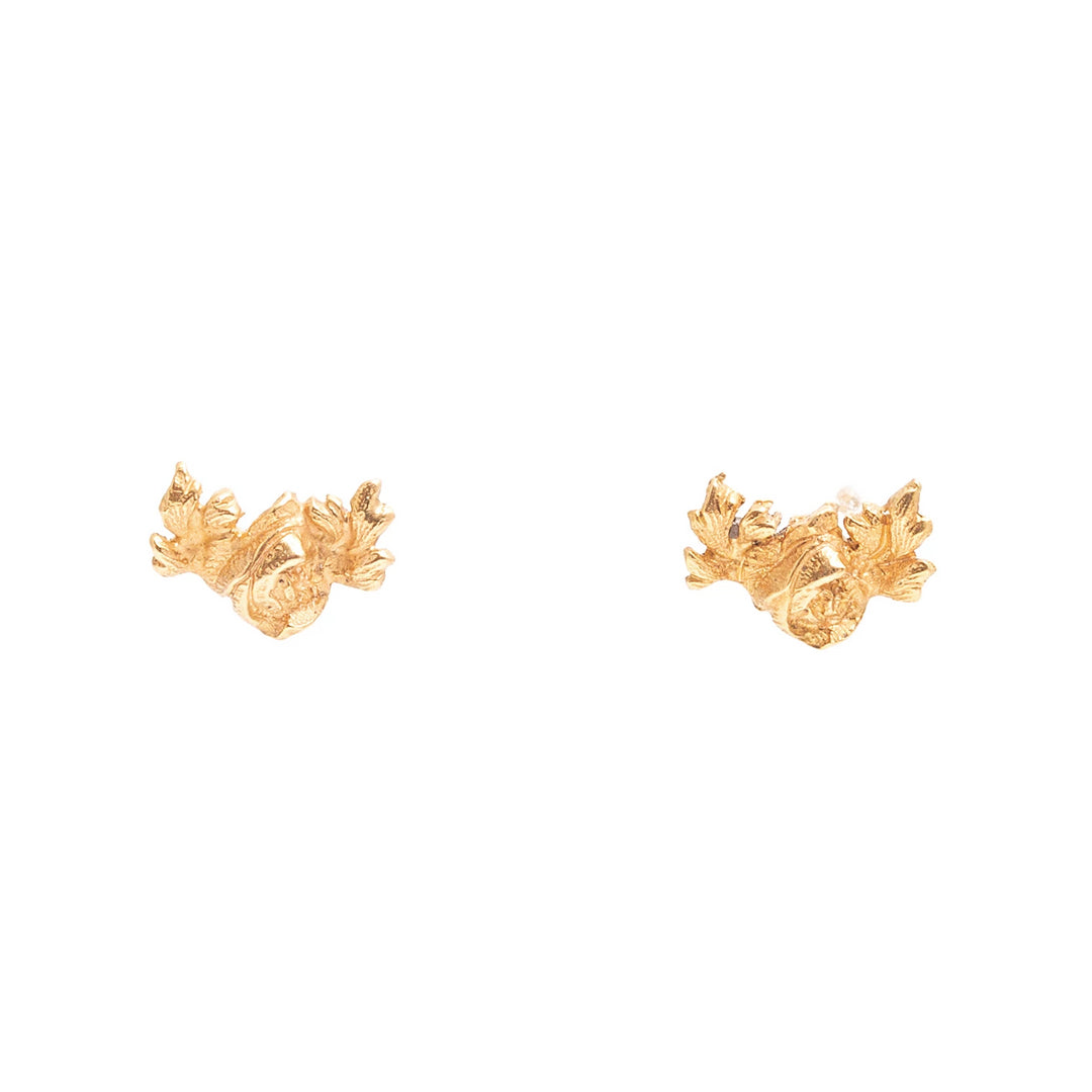 Rococo 18K Gold Stud Earrings