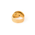 English Double Diamond Snake and 18k Gold Ring