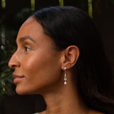 Edwardian Pearl, Diamond, and Platinum Dangle Earrings