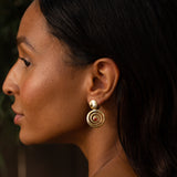 Spiral 18K Gold Dangle Earrings