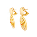 Spiral 18K Gold Dangle Earrings