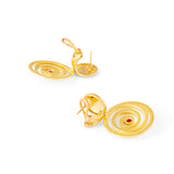 Spiral 18K Gold Dangle Earrings