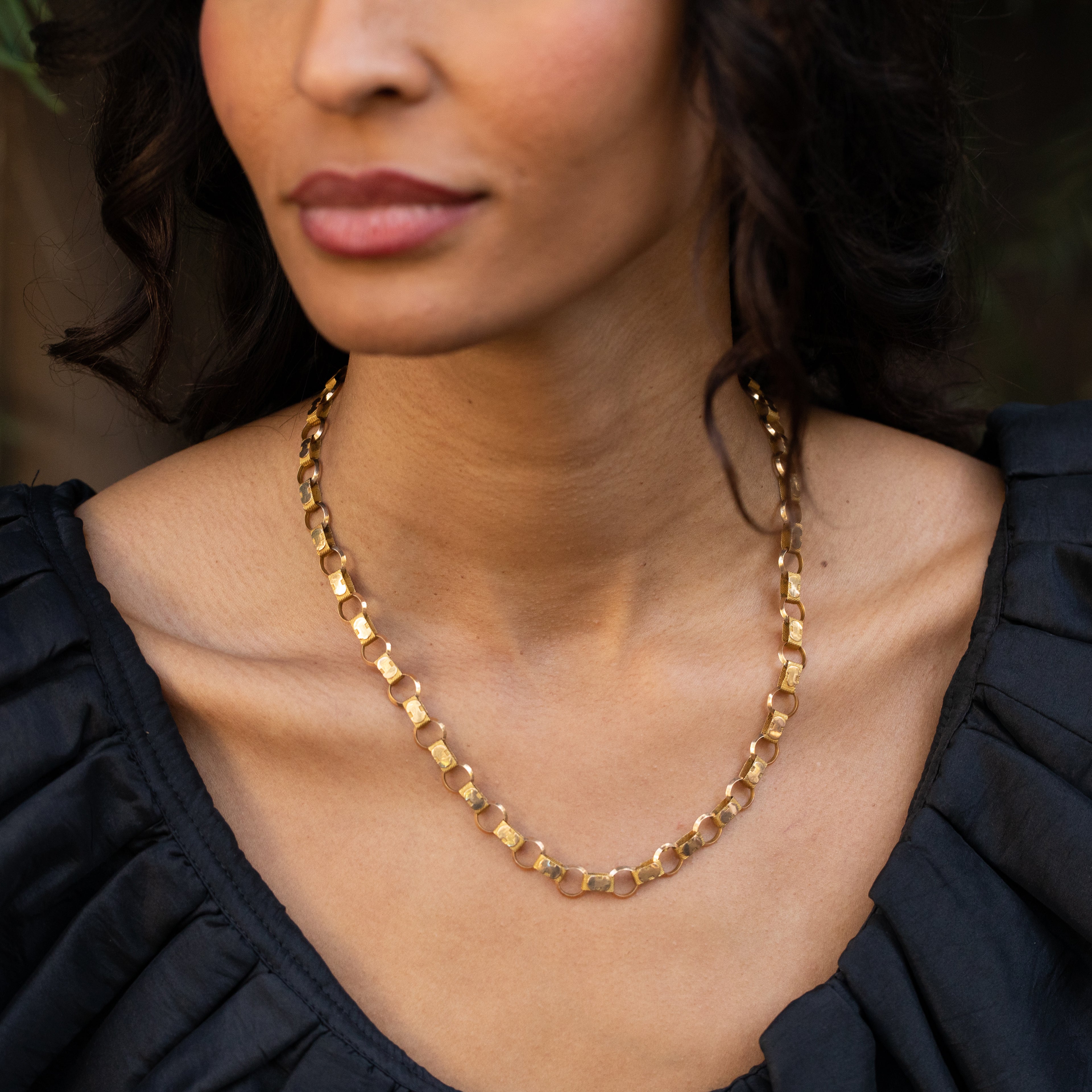 Victorian 18k Gold Link Chain Necklace