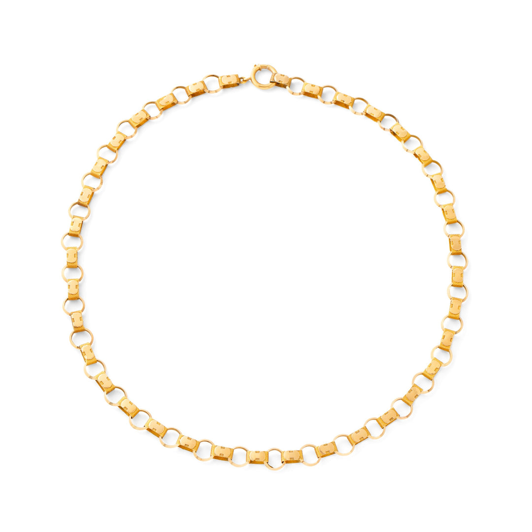 Victorian 18k Gold Link Chain Necklace