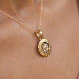 Italian Zodiac Wheel 18k Gold and Diamond Charm