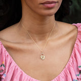 Heart-Shaped 14k Gold Lock Charm