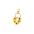 Heart-Shaped 14k Gold Lock Charm