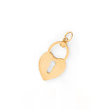 Heart-Shaped 14k Gold Lock Charm
