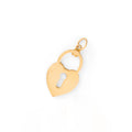 Heart-Shaped 14k Gold Lock Charm