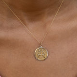 English Large 9k Gemini Zodiac Pendant