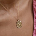 English Large 9k Gemini Zodiac Pendant