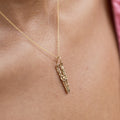 Italian Pair of Skis 14K Gold Charm