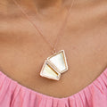 Victorian Trapezoid Shaped 14k Gold Locket