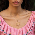 Star of David Textured 18k Gold Pendant
