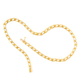 Italian Flat Curb Link 18K Gold 16" Chain
