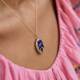 Victorian Guilloche Enamel and 14k Gold Open Back Locket