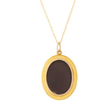 Victorian Guilloche Enamel and 14k Gold Open Back Locket