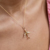 Airplane "707" 14K Gold Charm