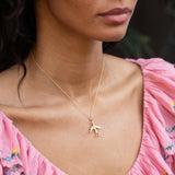 Airplane "707" 14K Gold Charm