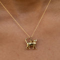 French Walking Cat 18K Gold Charm